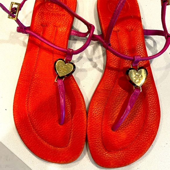 Tory Burch Shoes - Tory Burch Red Heart Thong Sandals size 7.5
